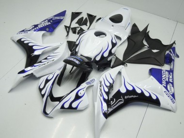Carénage Honda CBR 600 RR 07-08 - Blanc Bleu Flamme en Ligne
