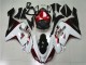 Carénage Kawasaki ZX6R 07-08 - Blanc Noir Rouge