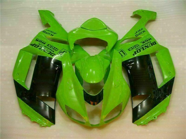 Carénage Kawasaki ZX6R 07-08 - Vert Noir Dunlop