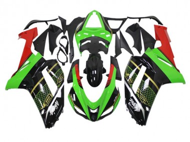 Carénages Kawasaki ZX6R 07-08 - Vert Noir en Ligne