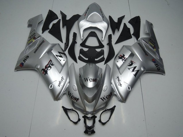 Carénage Kawasaki ZX6R 07-08 - Argent West