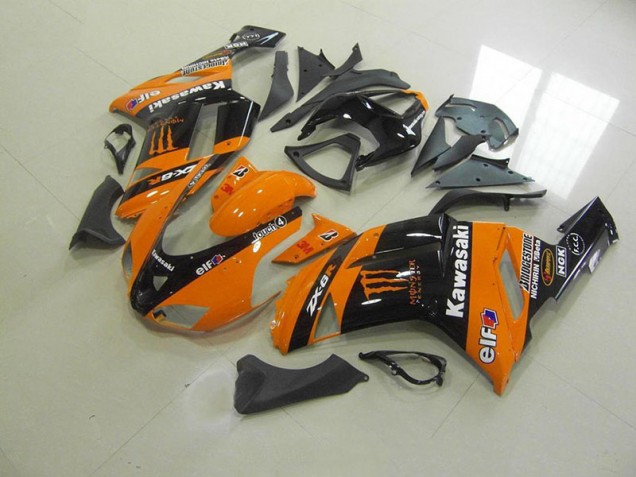Carénage Kawasaki ZX6R 07-08 - Orange Monster