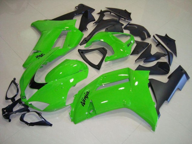 Carénage Kawasaki ZX6R 07-08 - Vert Noir Mat