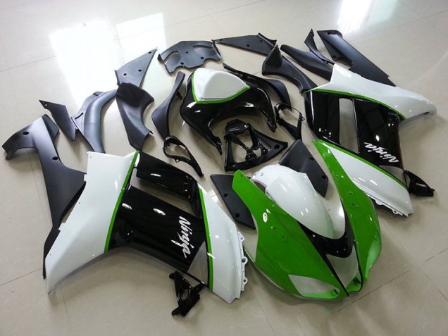 Carénage Kawasaki ZX6R 07-08 - Vert Noir Blanc