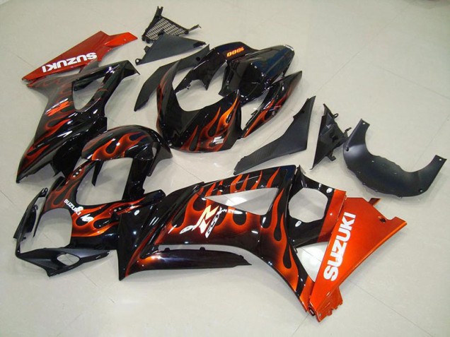 Carénage Suzuki GSXR 1000 K7 07-08 - Orange Flamme