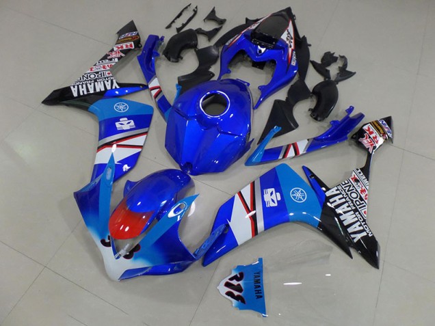 Carénage Yamaha R1 07-08 - Bleu Blanc Noir Décalque Carénage Yamaha R1 07-08 - Bleu Blanc Noir Décalque