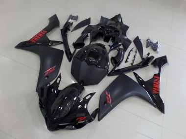 Carénage Yamaha R1 07-08 - Noir Mat Rouge en Ligne
