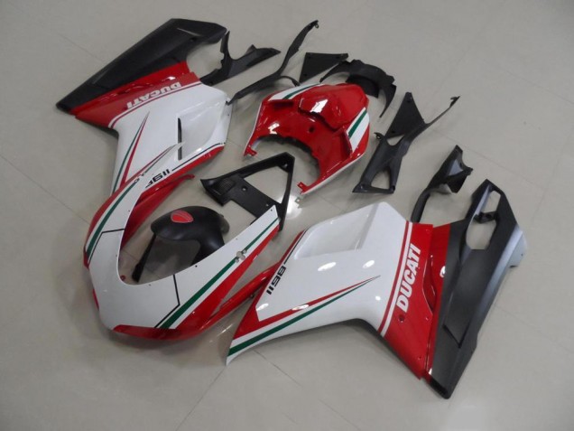 Carrosserie Ducati 848 1098 1198 07-14 - Rouge Blanc Carrosserie Ducati 848 1098 1198 07-14 - Rouge Blanc