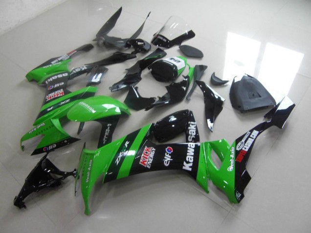 Carénage Kawasaki ZX10R 08-10 - Vert Noir Kick Carénage Kawasaki ZX10R 08-10 - Vert Noir Kick