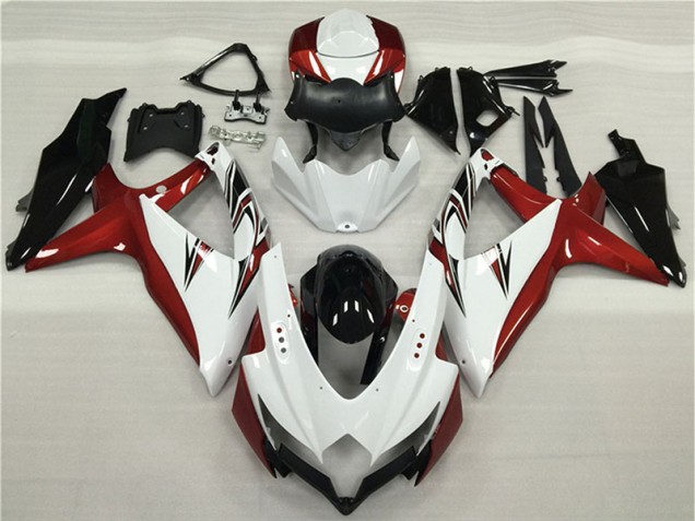 Carénage Suzuki GSXR 600 / 750 K8 08-10 - Blanc Rouge Noir
