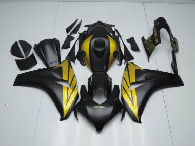 Carénage Honda CBR 1000 RR 08-11 - Noir Mat et Or en Ligne