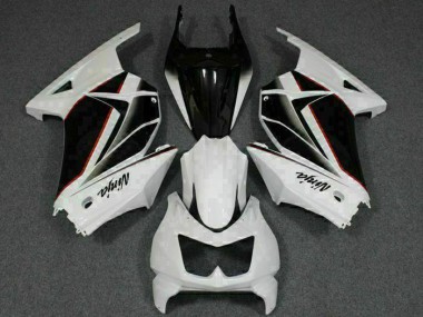 Carénages Kawasaki EX250 08-12 - Blanc Noir Ninja en Ligne
