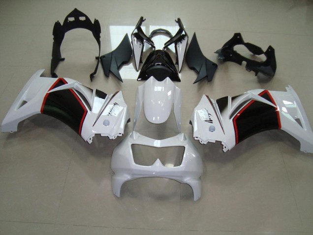 Carénage Kawasaki ZX 250R 08-12 - Blanc Nacré Noir Carénage Kawasaki ZX 250R 08-12 - Blanc Nacré Noir