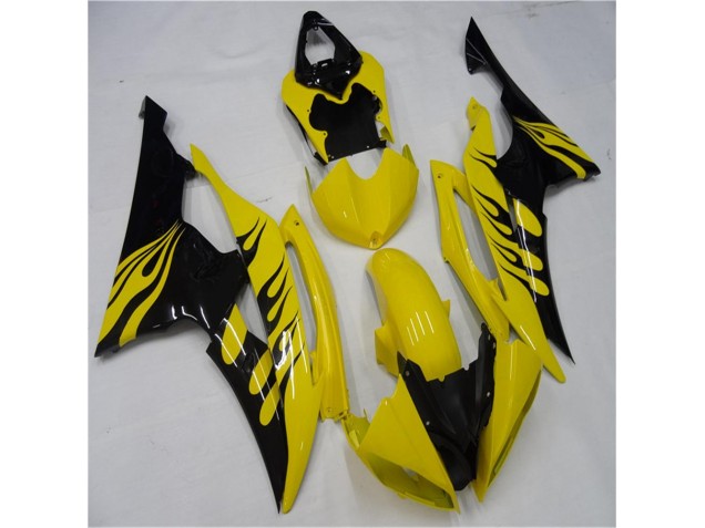 Carénage Yamaha R6 08-16 - Jaune Noir Carénage Yamaha R6 08-16 - Jaune Noir