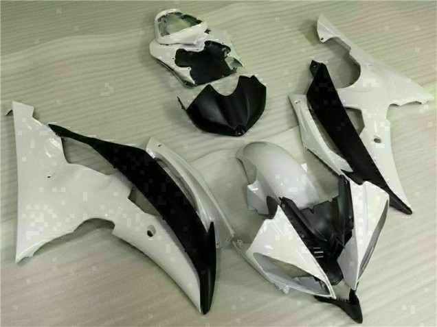 Kit Carénages & Plastique Yamaha R6 08-16 - Blanc Noir Kit Carénages & Plastique Yamaha R6 08-16 - Blanc Noir