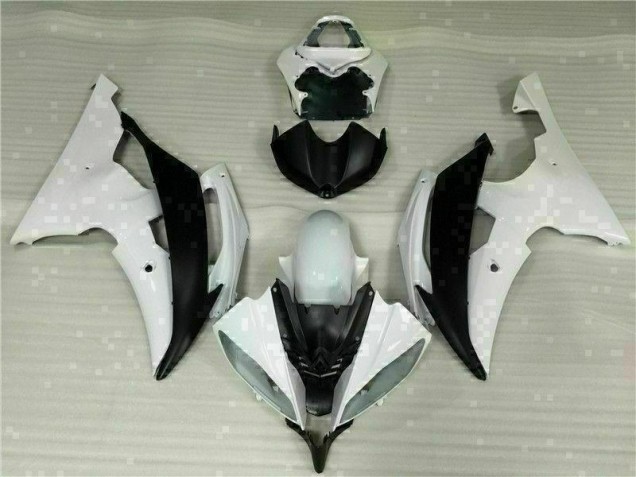 Kit Carénages & Plastique Yamaha R6 08-16 - Blanc Noir Kit Carénages & Plastique Yamaha R6 08-16 - Blanc Noir