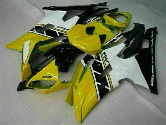 Carénage Yamaha R6 08-16 - Jaune Blanc Carénage Yamaha R6 08-16 - Jaune Blanc
