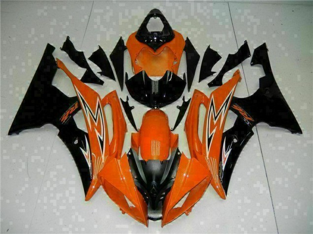 Carénage Yamaha R6 08-16 - Orange Noir Carénage Yamaha R6 08-16 - Orange Noir
