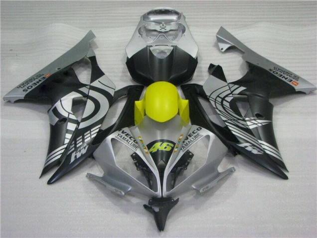 Carénage Yamaha R6 08-16 - Jaune Noir Argent Carénage Yamaha R6 08-16 - Jaune Noir Argent