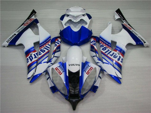 Carénage Yamaha R6 08-16 - Blanc Bleu Sterilgarda Volvo Carénage Yamaha R6 08-16 - Blanc Bleu Sterilgarda Volvo