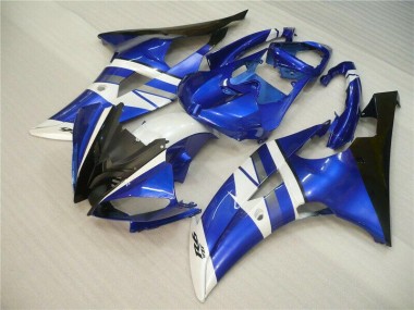 Carénages Yamaha R6 08-16 - Bleu Blanc Noir en Ligne