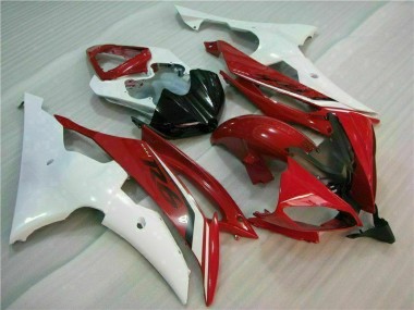 Carénage Yamaha R6 08-16 - Rouge Blanc en Ligne