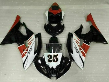 Kit Carénages Yamaha R6 08-16 - Blanc Noir en Ligne