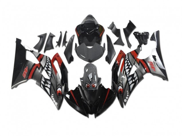 Carénage Yamaha R6 08-16 - Gris Rouge Requin Carénage Yamaha R6 08-16 - Gris Rouge Requin