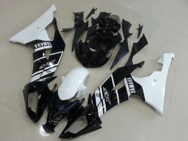 Carénage Yamaha R6 08-16 - Blanc et Noir en Ligne