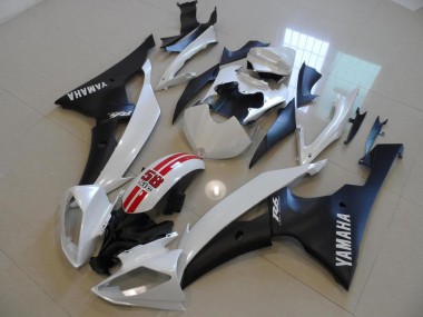 Carénage Yamaha R6 08-16 - Blanc Nacré et Noir 58 Sic en Ligne