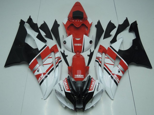 Carrosserie Yamaha R6 08-16 - Rouge Blanc Noir Carrosserie Yamaha R6 08-16 - Rouge Blanc Noir