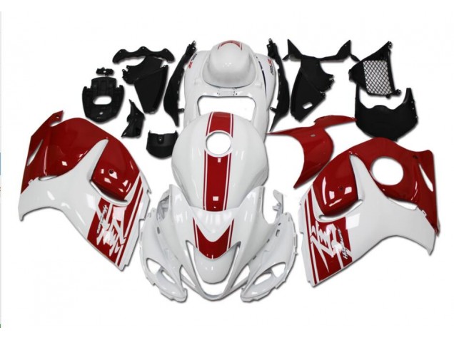 Carénages Suzuki GSXR 1300 Hayabusa 08-19 - Blanc Rouge Carénages Suzuki GSXR 1300 Hayabusa 08-19 - Blanc Rouge