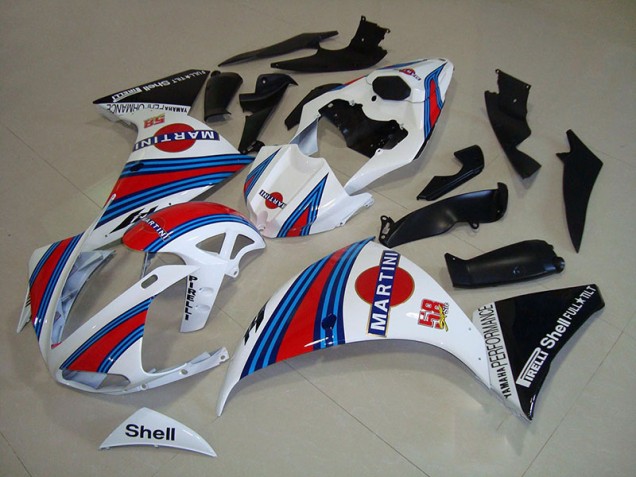 Carénage Yamaha R1 09-11 - Blanc Noir Martini