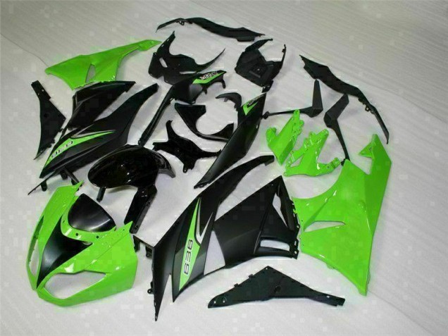 Carénage Kawasaki ZX6R 09-12 - Noir Vert 636