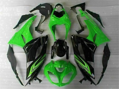 Carénage Kawasaki ZX6R 09-12 - Vert Noir en Ligne