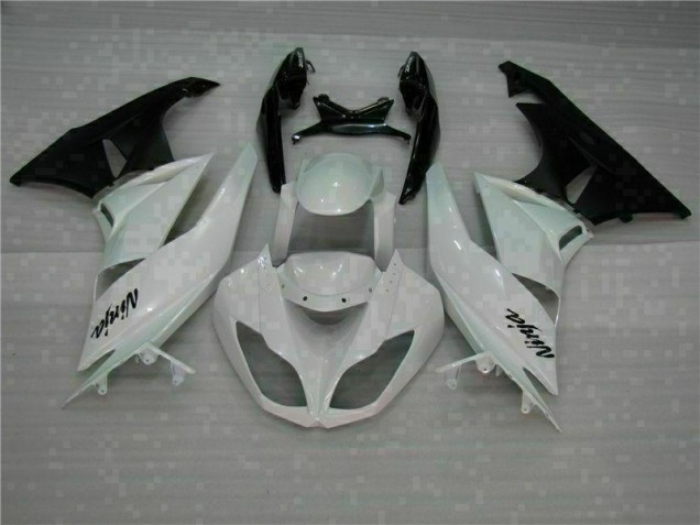 Carénages Kawasaki ZX6R 09-12 - Blanc Noir Carénages Kawasaki ZX6R 09-12 - Blanc Noir