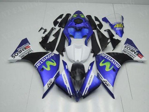 Carénage Yamaha R1 12-14 - Bleu Blanc Noir