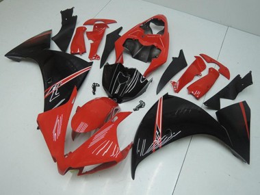 Carénage Yamaha R1 12-14 - Rouge Noir en Ligne