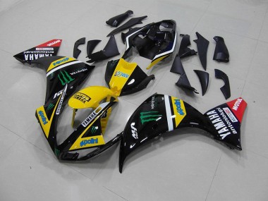 Carénage Yamaha R1 12-14 - Jaune Noir Monster en Ligne
