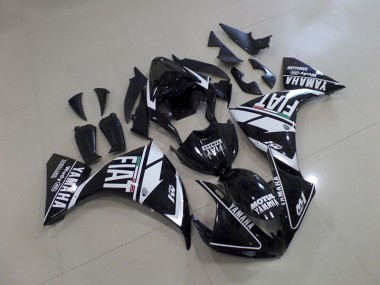 Carénage Yamaha R1 12-14 - Noir Blanc Fiat en Ligne