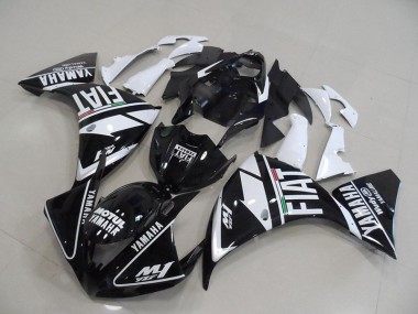 Carénages Yamaha R1 12-14 - Noir Blanc Fiat en Ligne