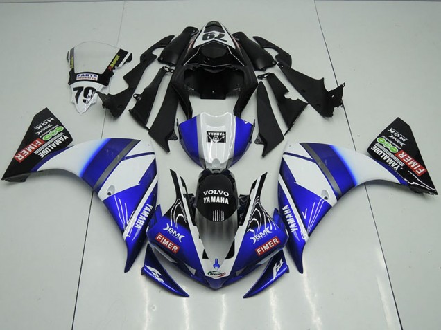 Carénage Yamaha R1 12-14 - Bleu Noir Sterilgarda