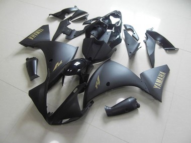 Carénage Yamaha R1 12-14 - Noir Mat Or Décalque en Ligne
