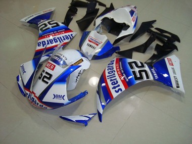 Carénage Yamaha R1 12-14 - Blanc Noir Sterilgarda en Ligne