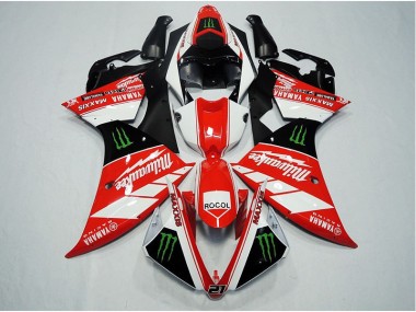 Carénage Yamaha R1 12-14 - Rouge Blanc Rocol en Ligne