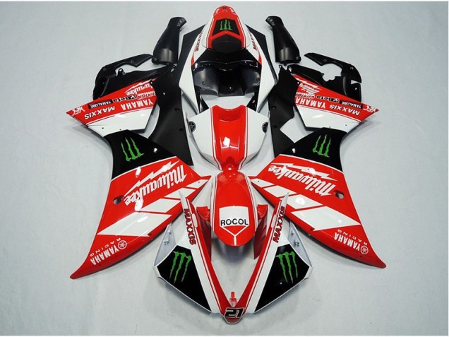 Carénage Yamaha R1 12-14 - Rouge Blanc Rocol