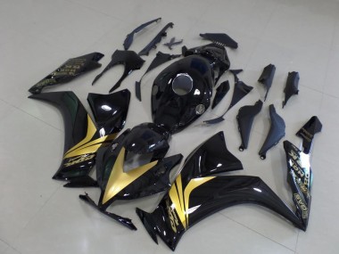 Carénage Honda CBR 1000 RR 12-16 - Noir Brillant Or Décalque en Ligne