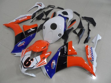 Carénage Honda CBR 1000 RR 12-16 - Orange Blanc TT Legend en Ligne