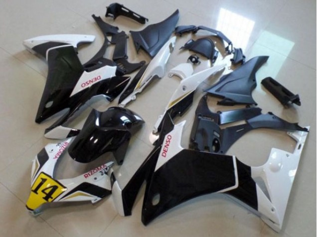 Carénage Honda CBR 500 RR 13-15 - Noir Blanc Denso Rizoma 14