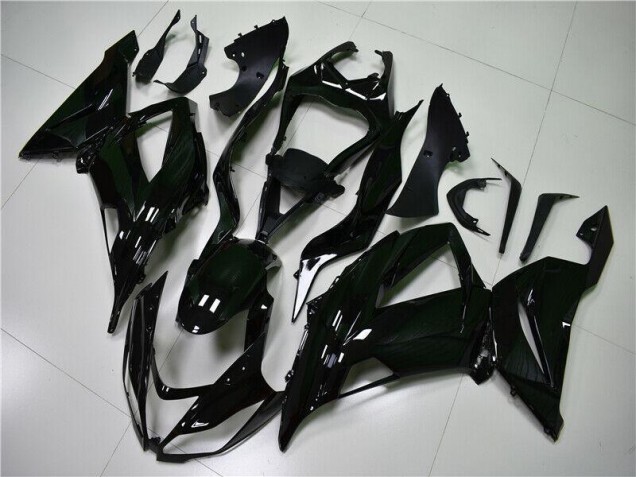 Carénage Kawasaki ZX6R 13-18 - Noir Brillant